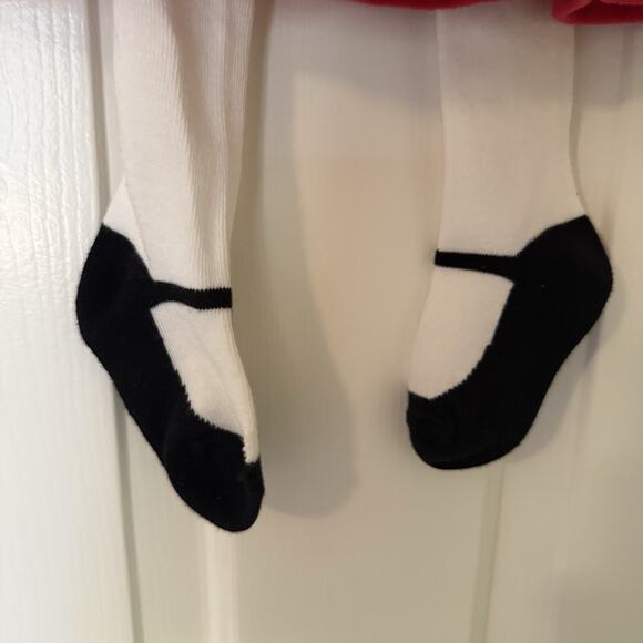 Little Me Baby Girls Christmas Outfit Size 6 Months Red Dress White Tights - Picture 4 of 6